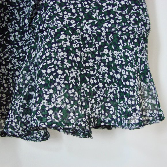 Floral Summer Sleeveless Mini Dress Storia Green White Ruffles Wedding Medium - Picture 10 of 16